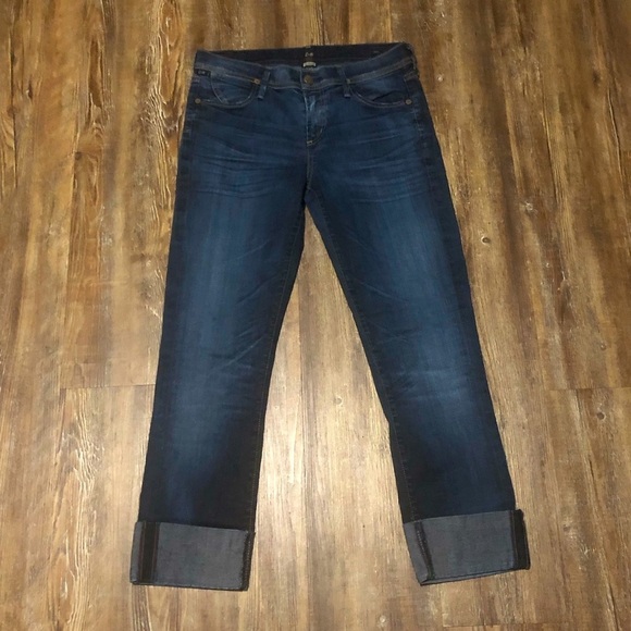 Citizens of Humanity Jeans Women's 27 Dani Cropped Straight Leg Cuffed Denim - Picture 1 of 7